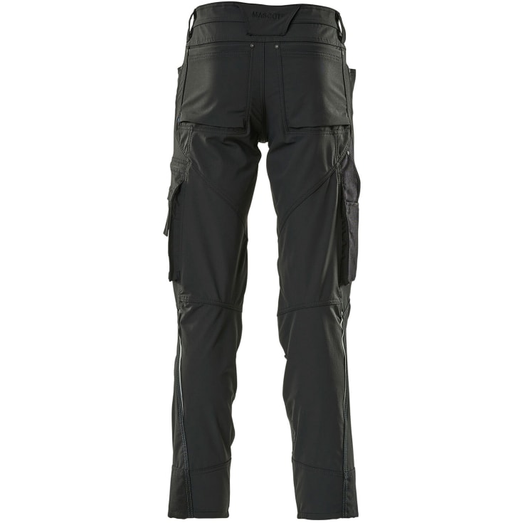 Mascot Advanced arbeidsbukser med stretch, sort, str. 82C49