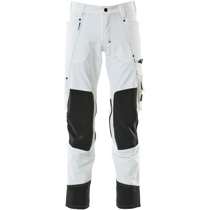 Mascot Advanced arbeidsbukser med stretch, hvit, str. 82C51