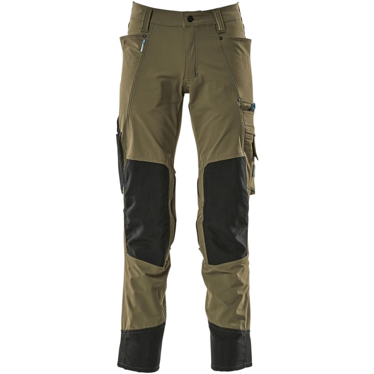 Mascot Advanced arbeidsbukser med stretch, grønn, str. 90C62