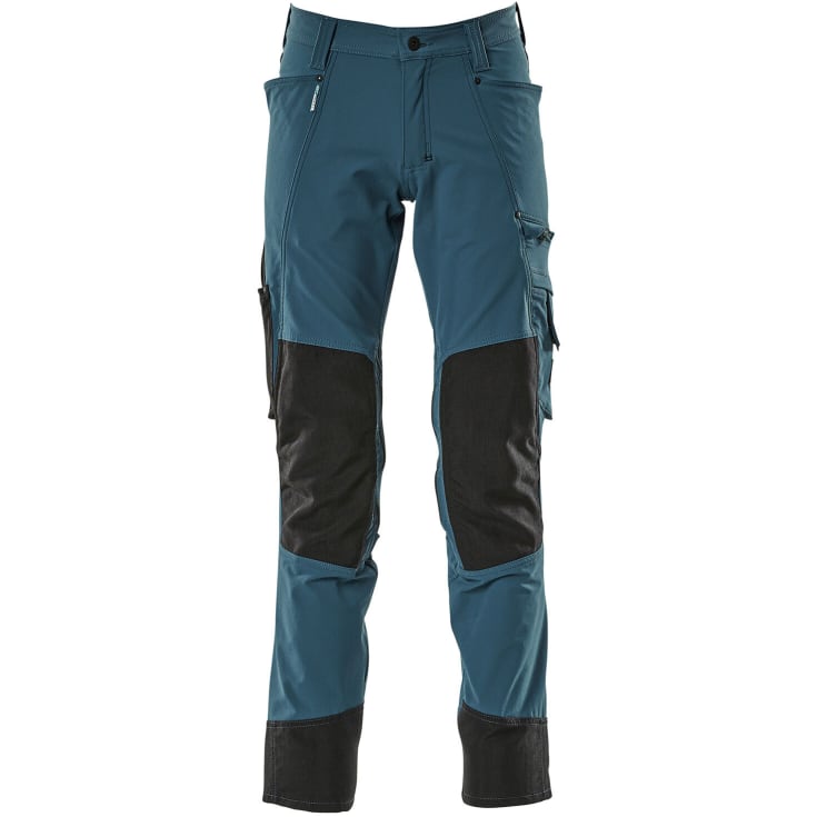 Mascot Advanced arbeidsbukser med stretch, petroleumsblå, str. 76C44