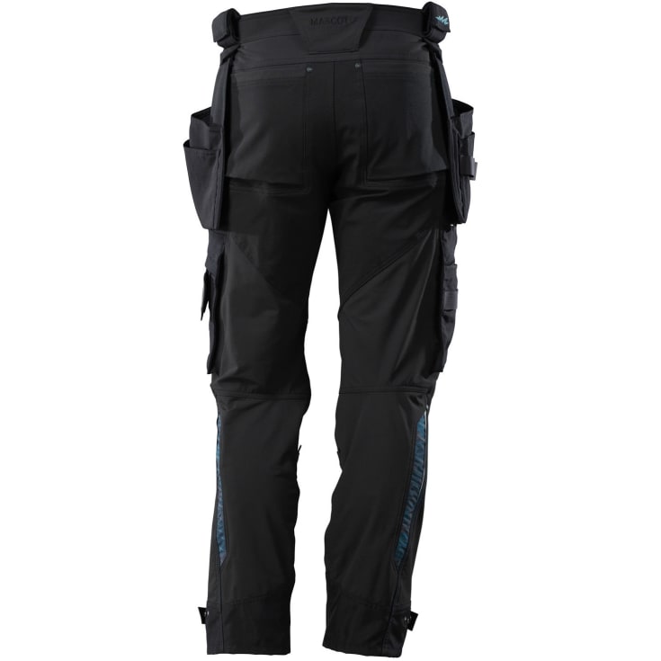 Mascot Advanced arbeidsbukse med stretch, sort, str. 90C62