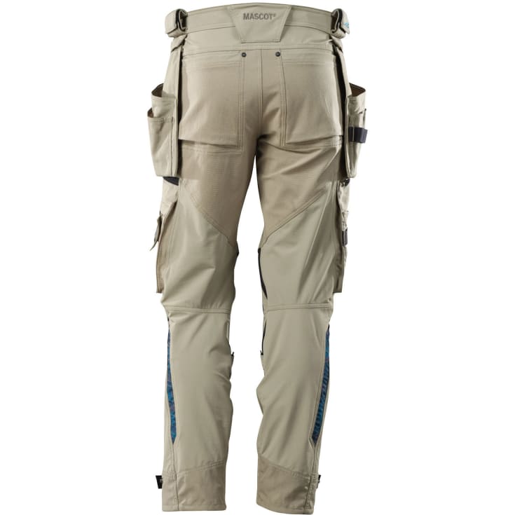 Mascot Advanced arbeidsbukse med stretch, khaki, str. 82C62