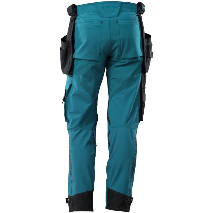 Mascot Advanced arbeidsbukse med stretch, petroleumsblå, str. 82C58