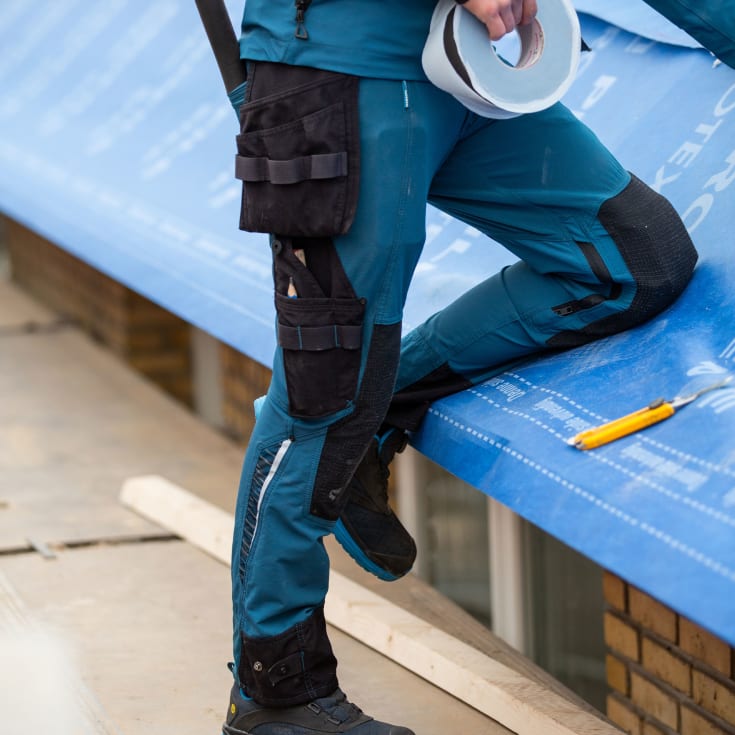 Mascot Advanced arbeidsbukse med stretch, petroleumsblå, str. 82C58