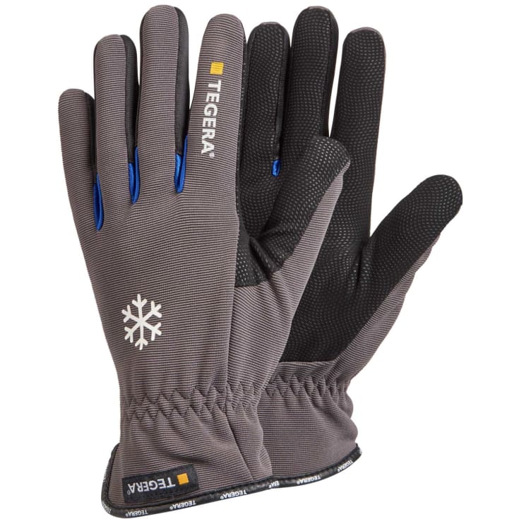 Tegera 417 vinter arbejdshandsker, Sort/Grå/Blå, 11