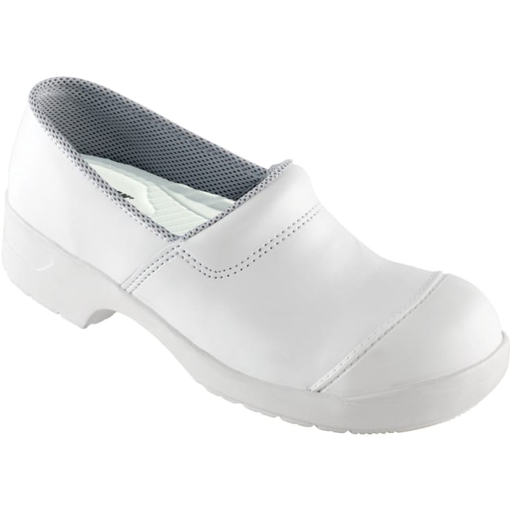 Euro-Dan Flex sikkerhedstræsko med hælkappe S2, Hvid, 42