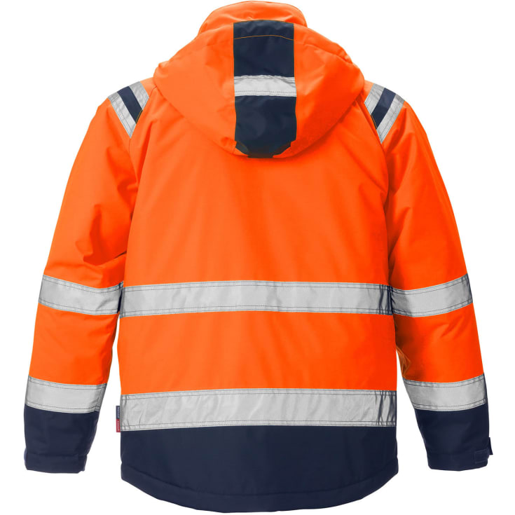 Fristads Airtech® vinterjakke 4035, Hi-vis Orange/Marine, 3XL