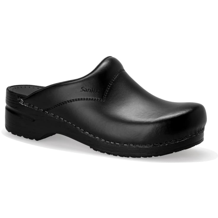 Sanita San Flex Clog tresko O1, uten hælkappe, sort, str. 43