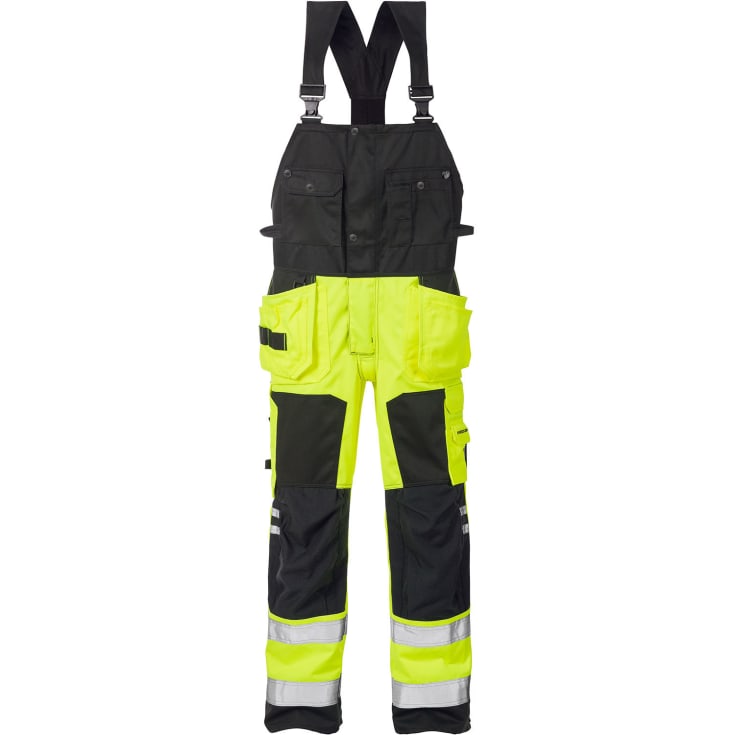 Fristads håndværkeroveralls 1014, Hi-vis Gul/Sort, C58