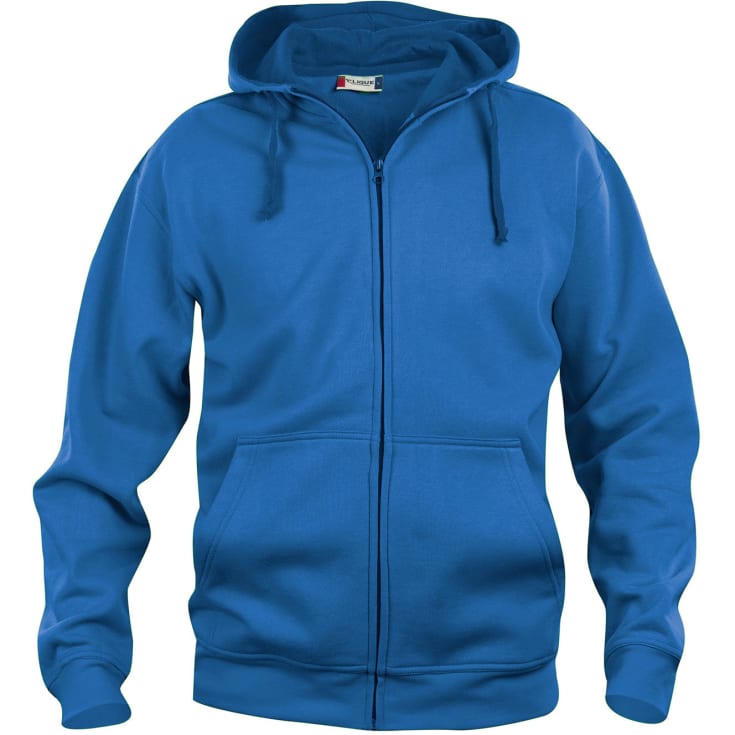 Clique Basic hoodie med lynlås, kongeblå, str. XS