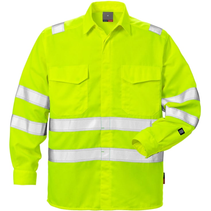 Fristads arbejdsskjorte 7049, Hi-Vis Gul, M