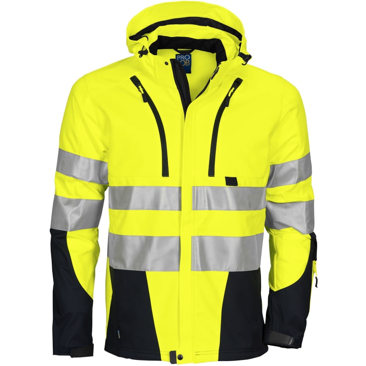 ProJob arbejdsjakke 6419, Hi-vis Gul/Sort, L