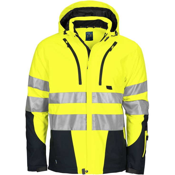 ProJob vinterjakke 6420, Hi-vis Gul/Sort, M