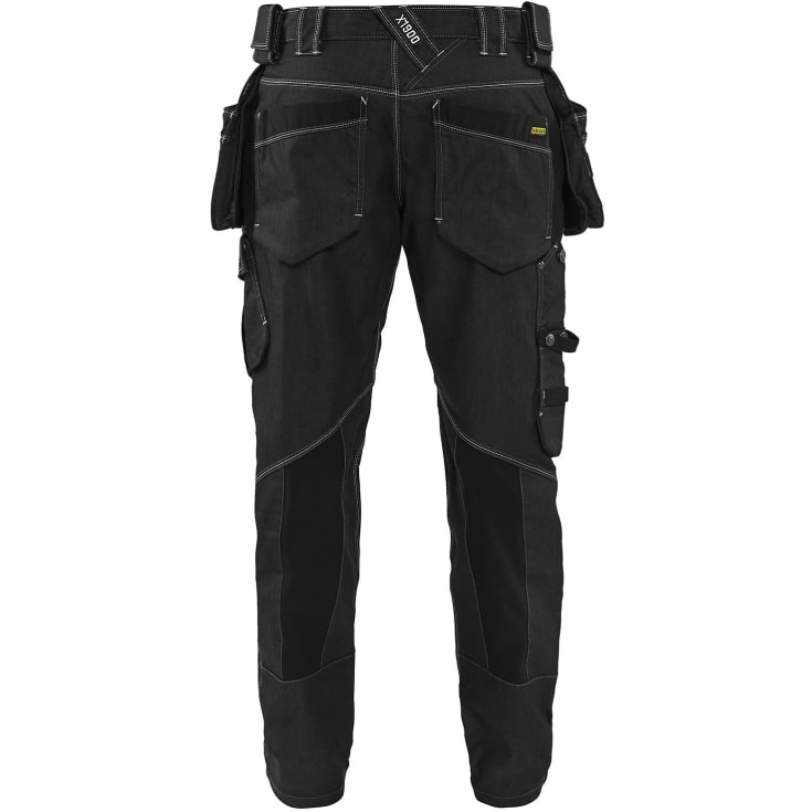 Blåkläder Workwear X1900 håndværkerbukser med 2-vejs stretch, sort/hvid, str. D120