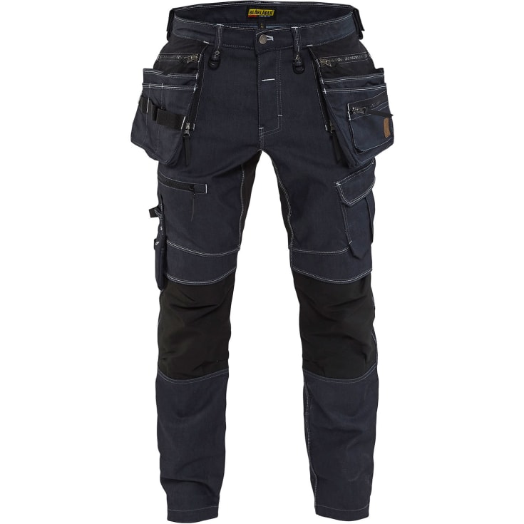 Blåkläder Workwear X1900 håndværkerbukser med 2-vejs stretch, marineblå/sort, str. D108