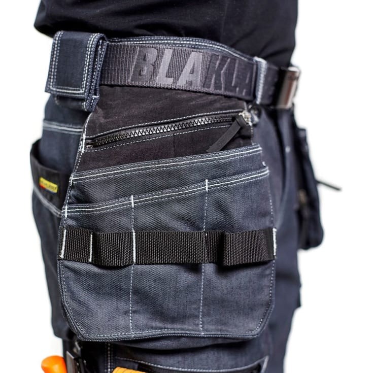 Blåkläder Workwear X1900 håndværkerbukser med 2-vejs stretch, marineblå/sort, str. D108