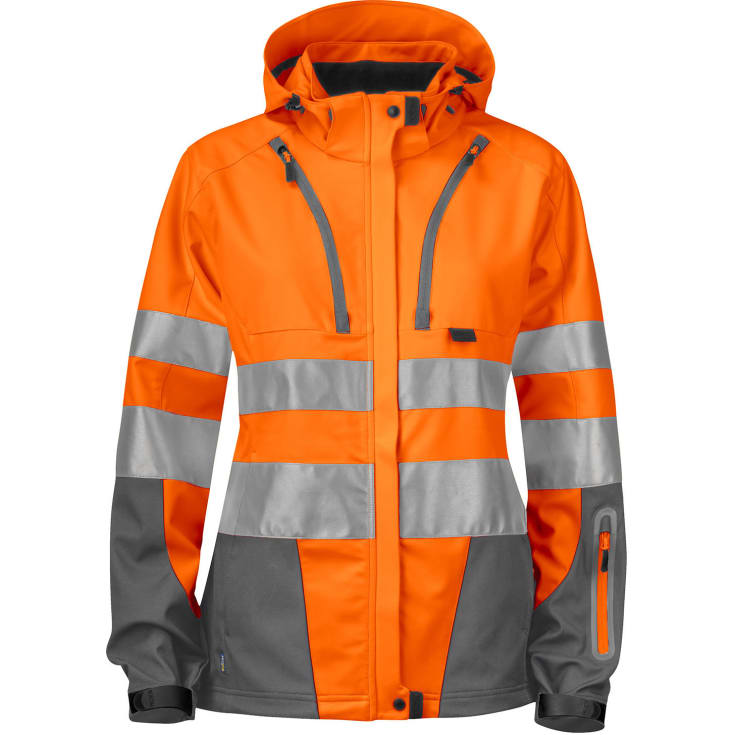 ProJob dame skaljakke 6423, Orange/Grå, M