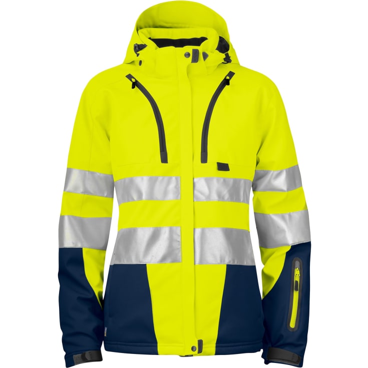 ProJob dame vinterjakke 6424, Gul/Marine, XL