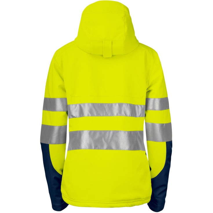 ProJob dame vinterjakke 6424, Gul/Marine, XL