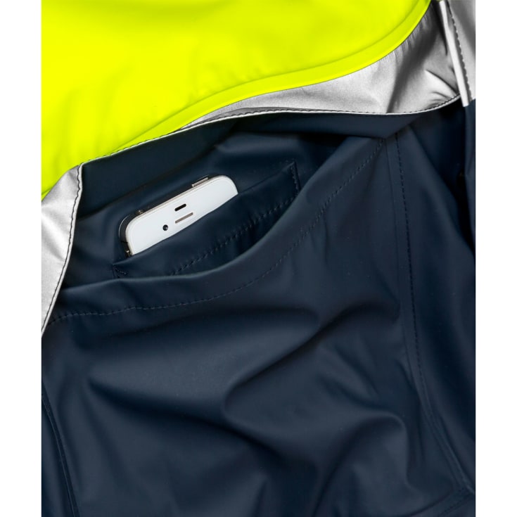 Fristads regnjakke 4624, Hi-vis Gul/Marine, L
