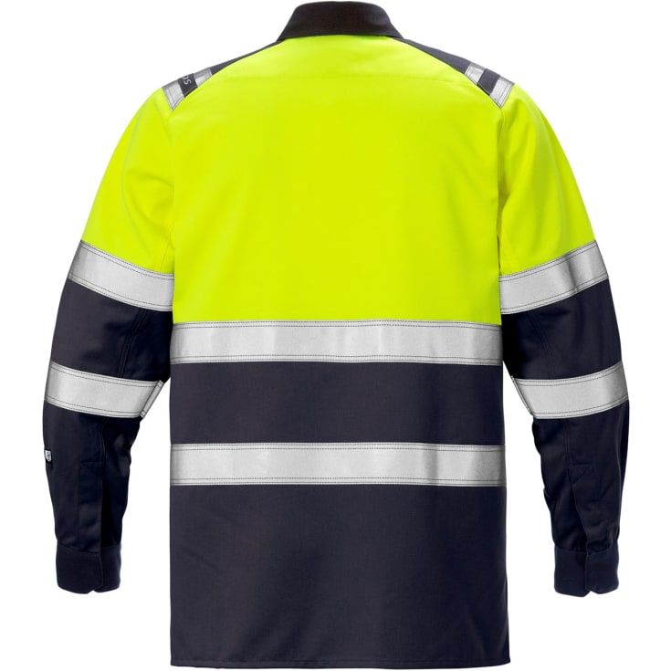 Fristads arbejdsskjorte 7051 ATS, Hi-Vis Gul/Mørk Marine, XL