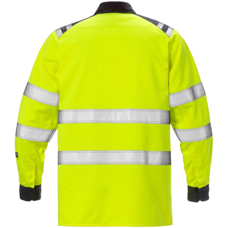 Fristads skjorte 7050, Hi-vis Gul/Marine, 2XL