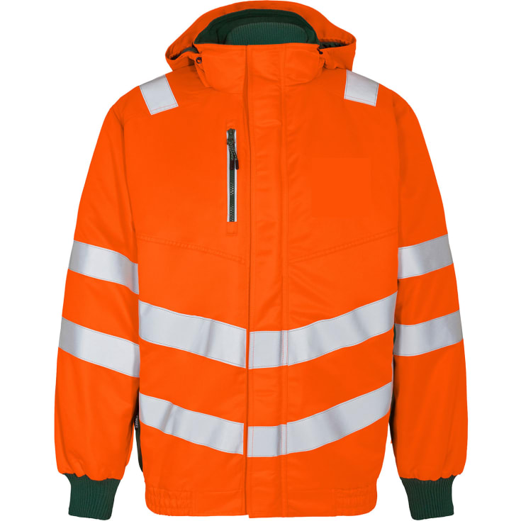 Engel Safety pilotjakke, Orange/Grøn, XL