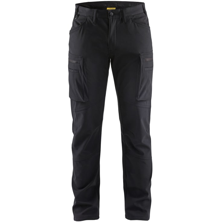Blåkläder Workwear Service softshell arbejdsbukser, sort, str. D104