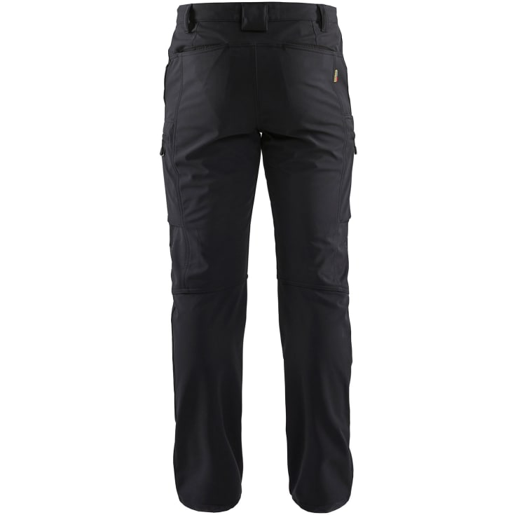 Blåkläder Workwear Service softshell arbejdsbukser, sort, str. D104