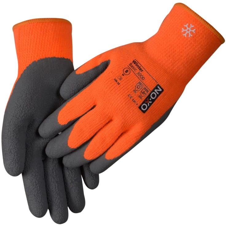 OX-ON Winter Basic 3000 vinter arbejdshandsker, Orange/Grå, 10