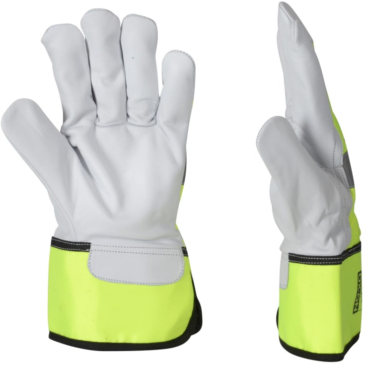 OX-ON Worker Supreme 2610 arbejdshandsker, Hvid/Hi-vis gul, 9