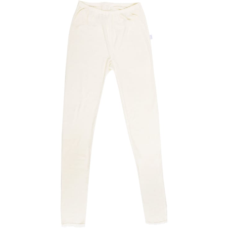 Joha Cecilie dame leggings med merinould, Hvid, L