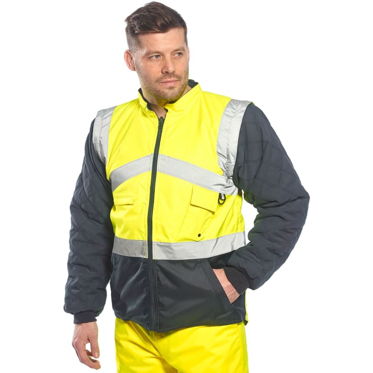 Portwest termojakke, Hi-vis Gul/Marine, L
