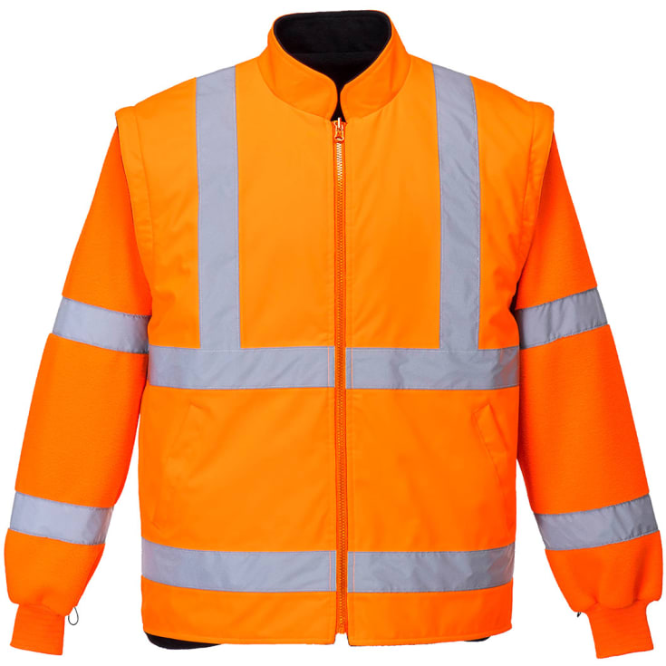 Portwest 5-i-1 parkajakke, Hi-vis Orange/Marine, 5XL