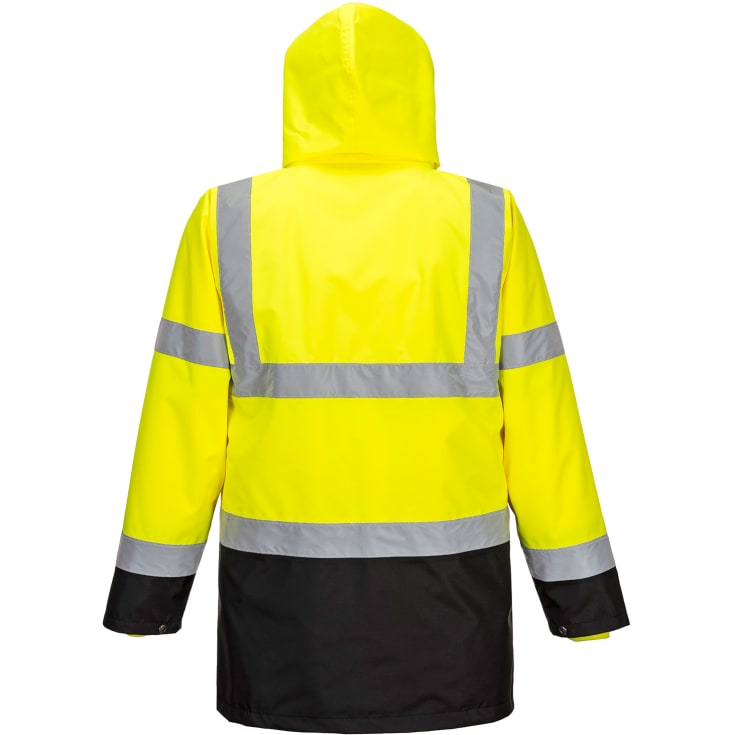 Portwest 5-i-1 parkajakke, Hi-vis Gul/Sort, 2XL