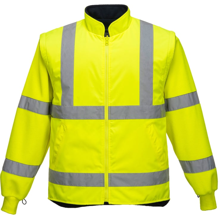Portwest 5-i-1 parkajakke, Hi-vis Gul/Sort, 2XL