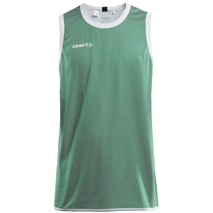 Craft Progress vendbar Basket tank top, Team green/white, M