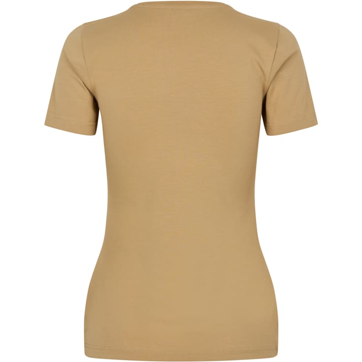 ID dame T-Shirt stretch, Sand, M