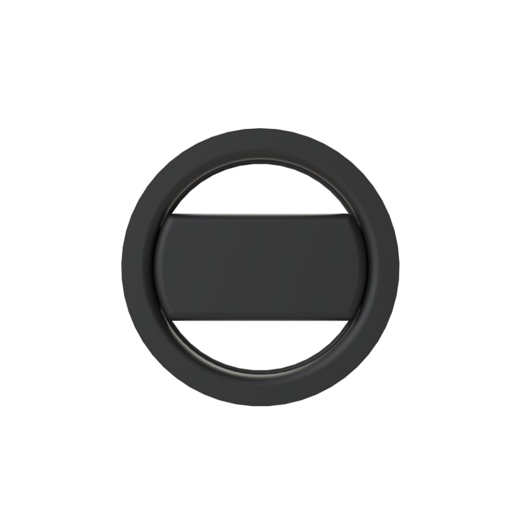 Skanitek afløbssæt med rundt overløb, sort