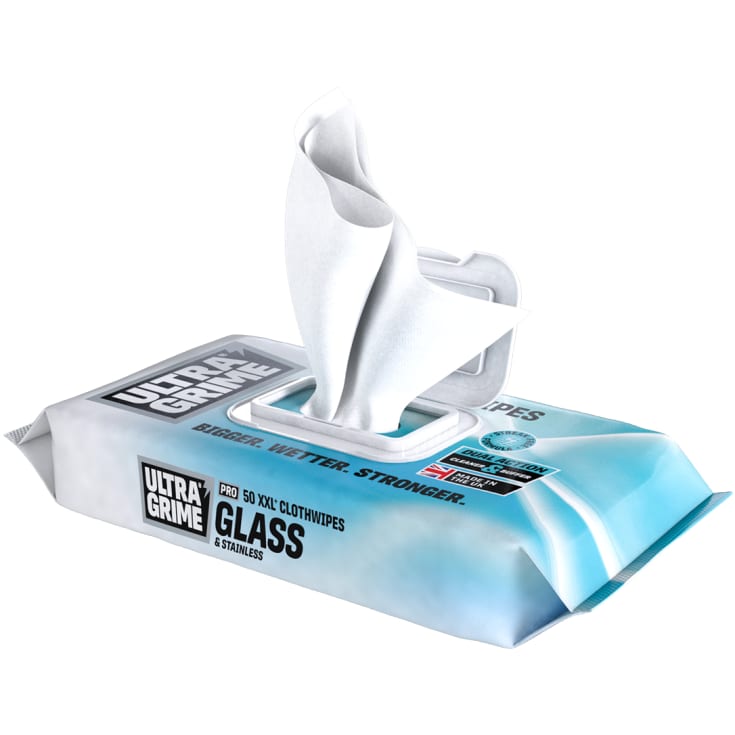 UltraGrime Pro glas rens multiuse wipes, 50 stk.