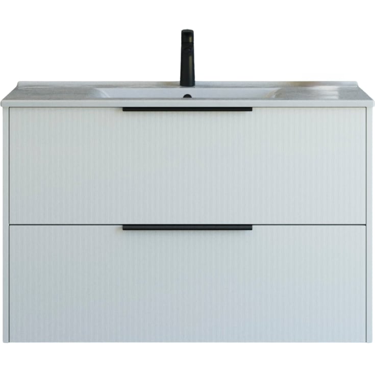 Dansani Mido+ Classic møbelpakke, 101x45,5 cm, stripete matt hvit