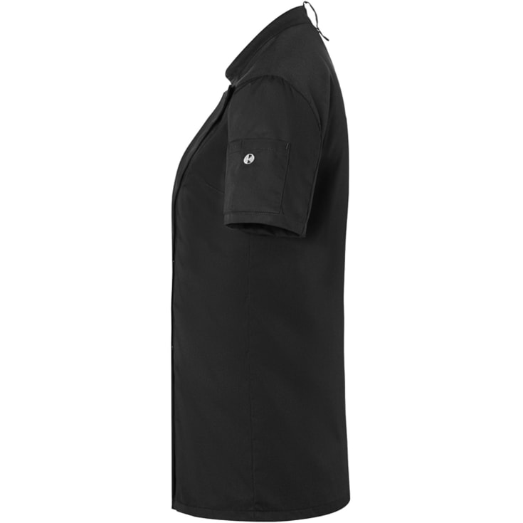 Karlowsky Modern-Look kortærmet dame kokkejakke, Sort, 44