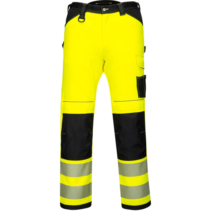 Portwest PW3 arbejdsbukser, Hi-vis Gul/Sort, 38