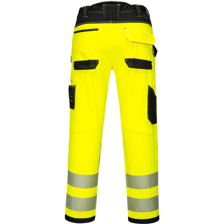 Portwest PW3 arbejdsbukser, Hi-vis Gul/Sort, 38