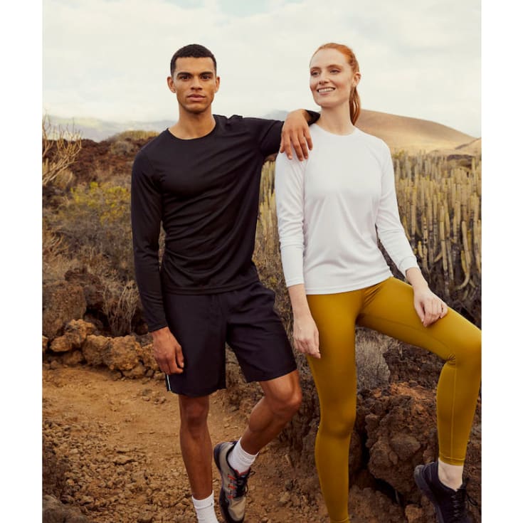 Clique Basic Active langærmet dame T-shirt, Hvid, M