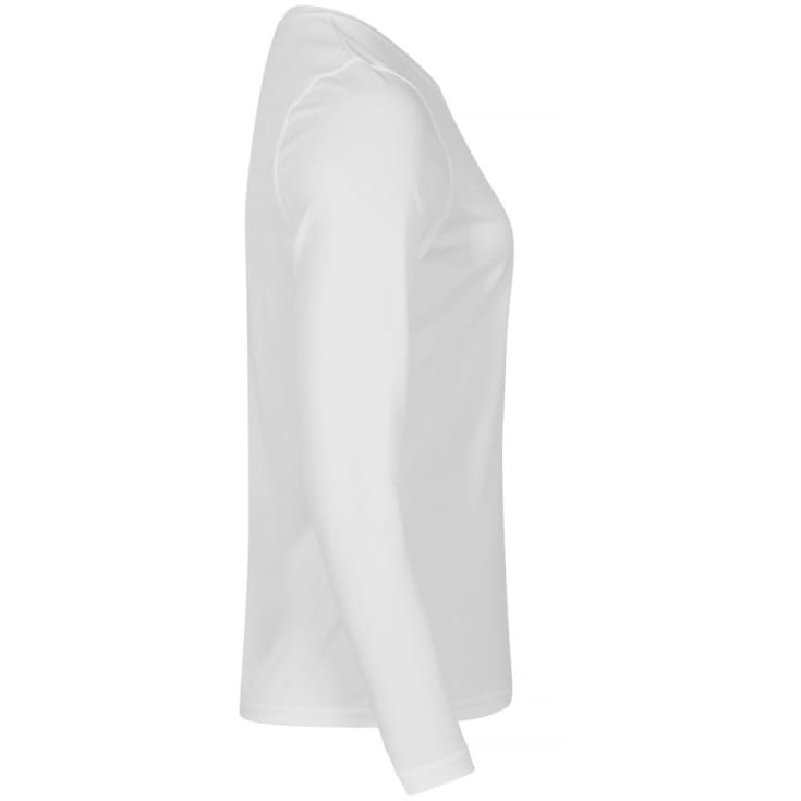 Clique Basic Active langærmet dame T-shirt, Hvid, M