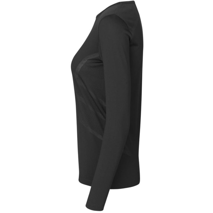 GEYSER seamless langærmet dame T-shirt, Sort, XS