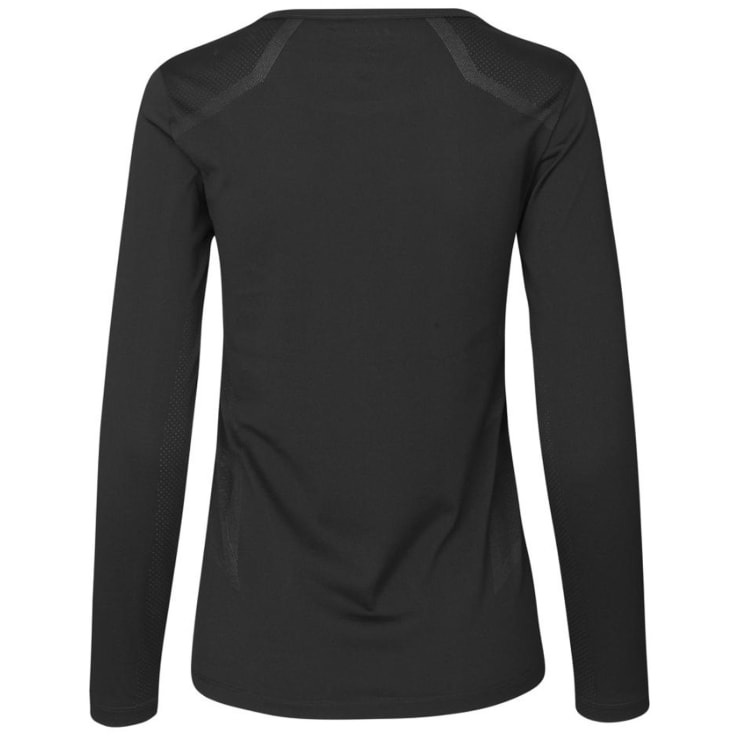 GEYSER seamless langærmet dame T-shirt, Sort, XS