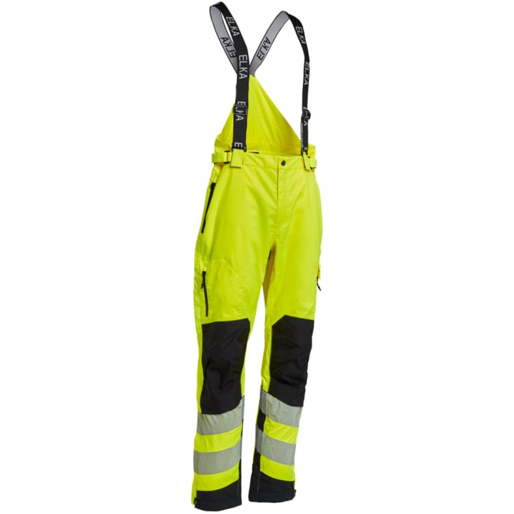 ELKA Visible Extreme skalbukser full stretch, Hi-vis Gul/Sort, 2XL