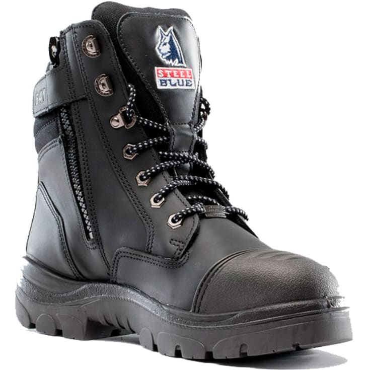 Steel Blue Southern Cross Zip sikkerhedsstøvler S3, Sort, 45